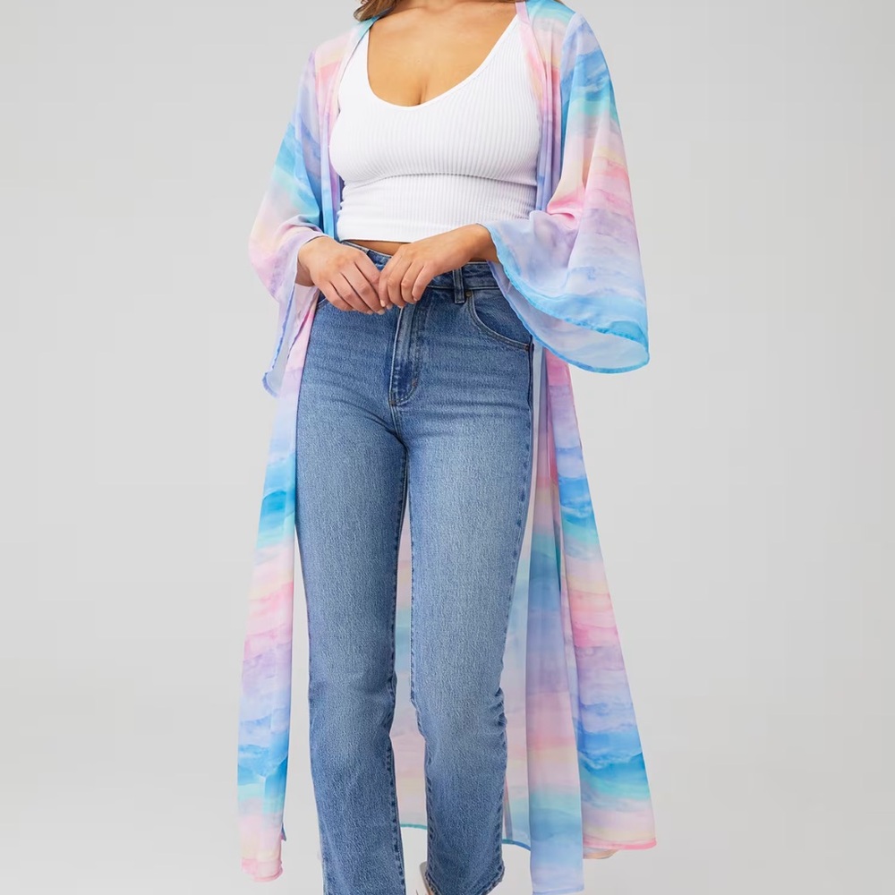 Show Me Your Mumu Marissa Cape in Mermaid Waves